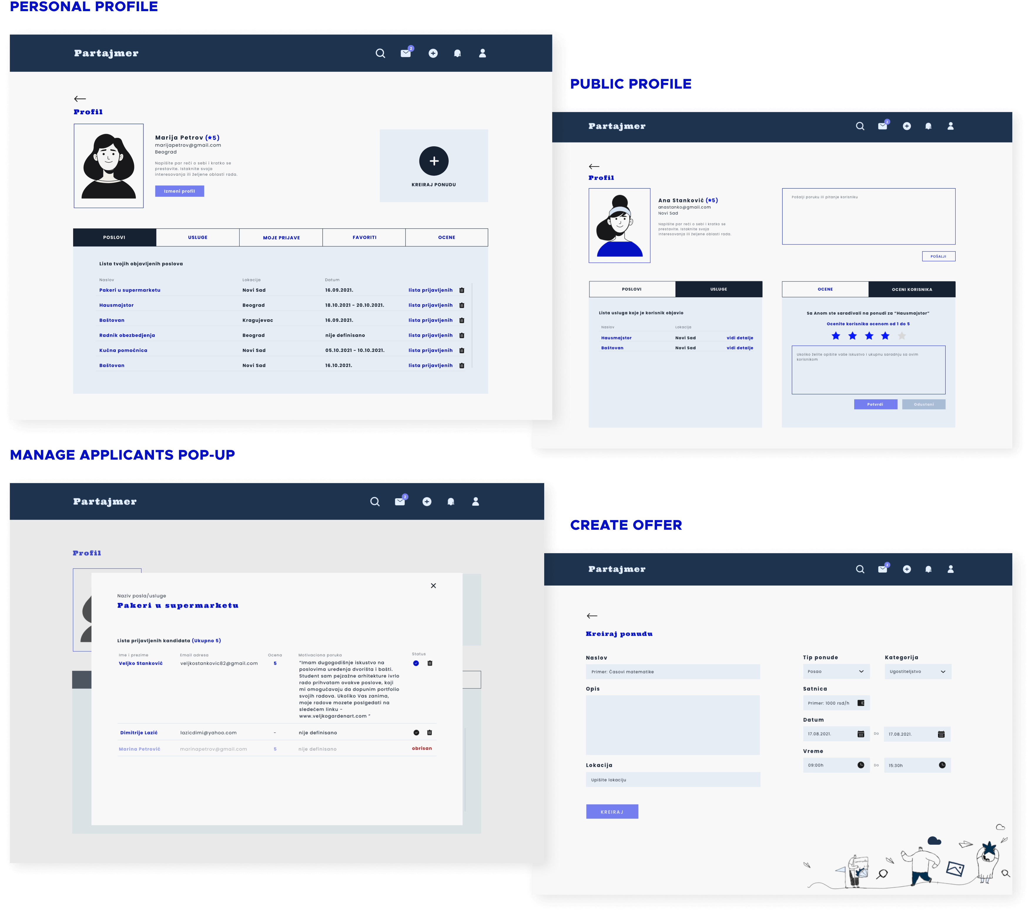 profile and review pages photo